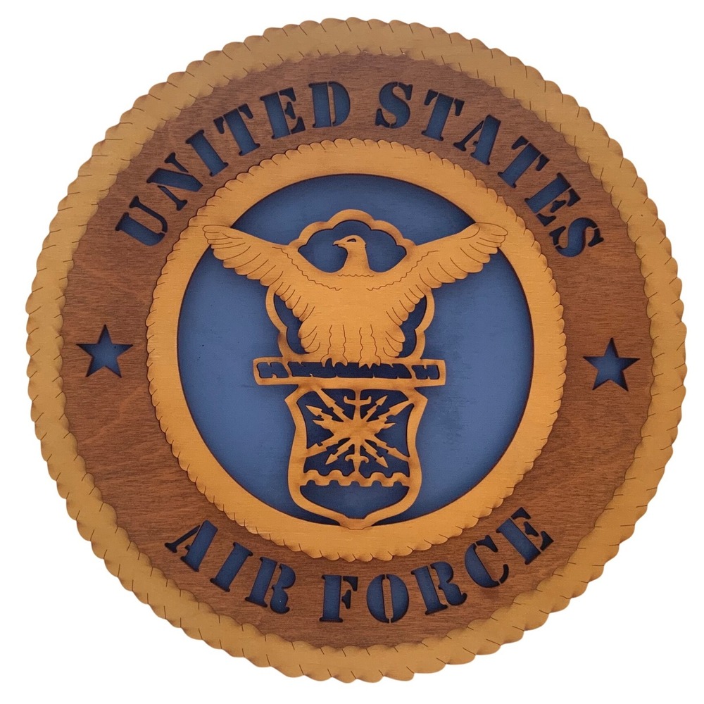 United States Air Force Wooden Wall Plaque Eagle Military Decor Made in USA 11"